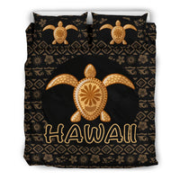 Hawaii Turtle Golden Bedding Set Golden - Polynesian Pride