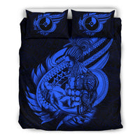 Polynesian Bedding Set - Yap Duvet Cover Set Father And Son Blue - Polynesian Pride