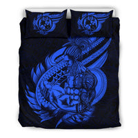 Polynesian Bedding Set - Tonga Duvet Cover Set Father And Son Blue - Polynesian Pride
