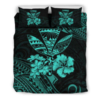 Hawaiian Bedding Set - Kanaka Maoli Polynesian Turquoise Blue - Polynesian Pride