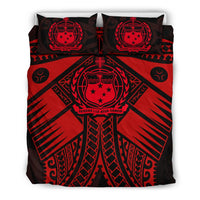 Samoa Polynesian Bedding Set - Samoa Red Seal with Polynesian Tattoo - Polynesian Pride