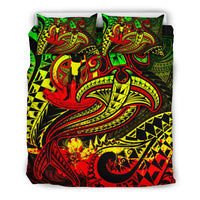 Vanuatu Polynesian Bedding Set - Reggae Shark Polynesian Tattoo - Polynesian Pride