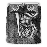 Pohnpei Micronesian Bedding Set White - Turtle With Hook - Polynesian Pride