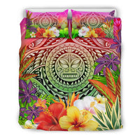 Polynesian Bedding Set - Manta Ray Tropical Flowers - Polynesian Pride