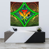 Hawaii Kanaka Kakau Tropical Polynesian Tapestry Wall Tapestry Small 60" x 51" Reggae - Polynesian Pride