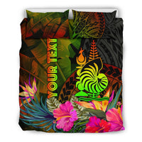 New Caledonia Polynesian Personalised Bedding Set - Hibiscus and Banana Leaves - Polynesian Pride