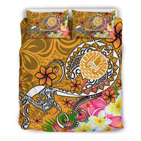 Tahiti Bedding Set - Turtle Plumeria (Gold) - Polynesian Pride