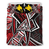 Papua Polynesian Bedding Set - Tribal Flower Special Pattern Red Color - Polynesian Pride