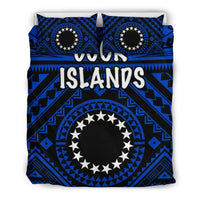 Cook Island Bedding Set - Seal With Polynesian Tattoo Style ( Blue) - Polynesian Pride