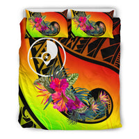Yap Bedding Set - Polynesian Hook And Hibiscus (Raggae) - Polynesian Pride