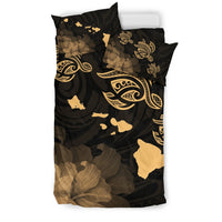 Hawaiian Map Turtle Hibiscus Polynesian Bedding Set - Polynesian Pride