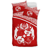 Tonga Duvet Cover Set - Red Curve Style - Polynesian Pride