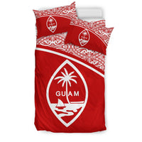 Guam Duvet Cover Set - Red Curve Style - Polynesian Pride