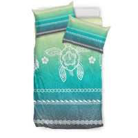Hawaiian Turtle Hibiscus Green Bedding Set - Color Style - Polynesian Pride