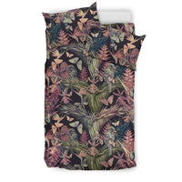 Hawaiian Palm Leaves Tropical Flowers Polynesian Bedding Set - Polynesian Pride