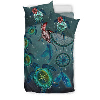 Polynesian Duvet Cover Set - Tahiti Bedding Set Dreamcatcher Turtle Compass - Polynesian Pride