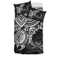 Pohnpei Polynesian Duvet Cover Set - Polynesian White Turtle - Polynesian Pride