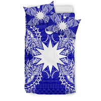 Polynesian Bedding Set - Nauru Duvet Cover Set Map Blue - Polynesian Pride
