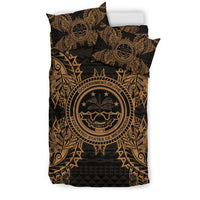 Polynesian Bedding Set - Federated States Of Micronesian Duvet Cover Set Map Gold - Polynesian Pride