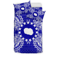 Polynesian Bedding Set - Cook Islands Duvet Cover Set Map Blue - Polynesian Pride