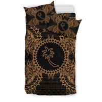 Polynesian Bedding Set - Chuuk Duvet Cover Set Map Gold - Polynesian Pride