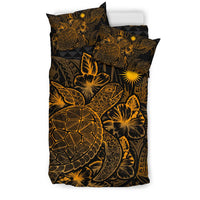 Polynesian Bedding Set - Marshall Islands Duvet Cover Set Gold Color - Polynesian Pride