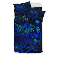 Polynesian Bedding Set - Marshall Islands Duvet Cover Set Blue Color - Polynesian Pride