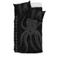 Hawaii Octopus KaKau Polynesian Bedding Set - Gray - Polynesian Pride