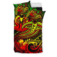 Vanuatu Polynesian Bedding Set - Reggae Shark Polynesian Tattoo - Polynesian Pride