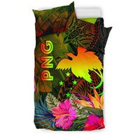 Papua New Guinea Polynesian Bedding Set - Hibiscus and Banana Leaves - Polynesian Pride