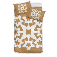 Hawaiian Bedding Set Royal Pattern - Gold - A1 Style - Polynesian Pride