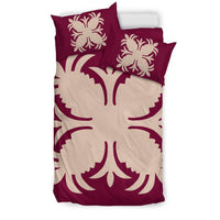 Hawaiian Bedding Set Royal Pattern - Pink - A2 Style - Polynesian Pride