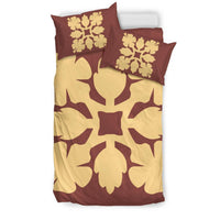 Hawaiian Bedding Set Royal Pattern - Coral - C1 Style - Polynesian Pride