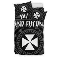 Wallis and Futuna Bedding Set - Wallis and Futuna Seal With Polynesian Tattoo Style - Polynesian Pride