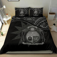 Nauru Duvet Cover Set - Nauru Bedding Flag & Coat Of Arms Black - Polynesian Pride