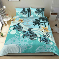 Polynesian Duvet Cover Set - Marquesas Islands Bedding Set Blue Turtle Hibiscus - Polynesian Pride