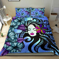 Hawaiian Hibiscus Plumeria Hula Girl Polynesian Bedding Set - Polynesian Pride