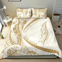 New Zealand Silver Fern Bedding Set Maori Tattoo Circle Style - White - Polynesian Pride