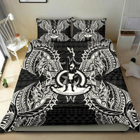Polynesian Bedding Set - Vanuatu Duvet Cover Set Map Black - Polynesian Pride