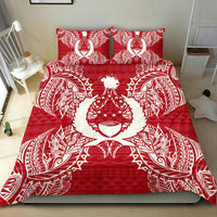 Polynesian Bedding Set - Pohnpei Duvet Cover Set Map Red White - Polynesian Pride