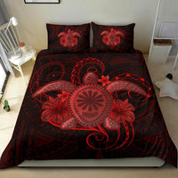 Hawaii Turtle Hibiscus Polynesian Bedding Set - Full Style - Red - Polynesian Pride