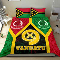 Vanuatu Polynesian Bedding Set - Vanuatu Flag and Coat Of Arms - Polynesian Pride