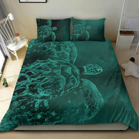 Hawaii Sea Turtle Water Color Travel Galaxy Bedding Set - AH - Turquoise - Polynesian Pride