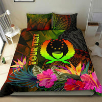 Pohnpei Polynesian Personalised Bedding Set - Hibiscus and Banana Leaves - Polynesian Pride