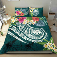 FSM Polynesian Bedding Set - Summer Plumeria (Turquoise) - Polynesian Pride