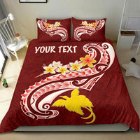 Papua New Guinea Custom Personalised Bedding Set - PNG Seal Polynesian Patterns Plumeria - Polynesian Pride