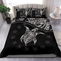 Polynesian Duvet Cover Set - Cook Islands Bedding Set Black - Polynesian Pride