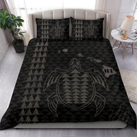 Hawaiian Map Kakau Turtle Polynesian Bedding Set - Gray - Polynesian Pride