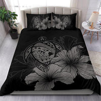 Hawaiian Map Hibiscus Turtle Polynesian Bedding Set - Turtle Map - Gray - Polynesian Pride