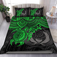 Pohnpei Polynesian Duvet Cover Set - Polynesian Green Turtle Black - Polynesian Pride